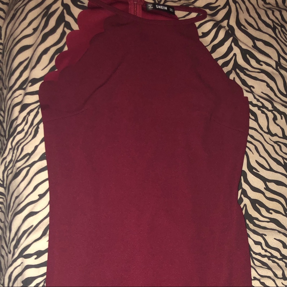SHEIN Scallop Halter Dress